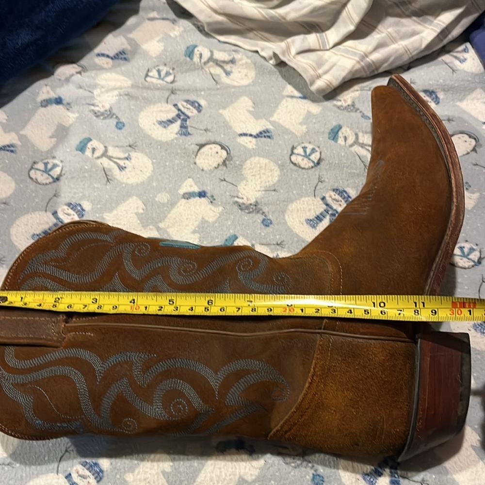 Tony Lama Suede Cowgirl Boots - Picture 10 of 11